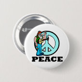Peace Hippie Button (Vorne & Hinten)