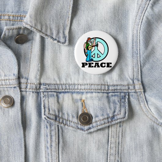 Peace Hippie Button (Beispiel)