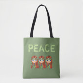 Peace Hippie Girl Chick in Green Headband der 60er Tasche (Vorderseite)