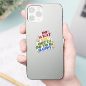 Peace Hippie Happy Encouragement Positivity Aufkleber (Telefon)