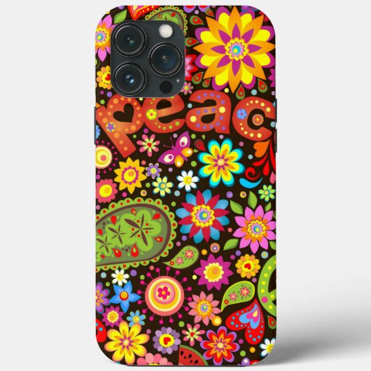 Peace Hippie iPhone | 60er Hippie iPhone Case-Mate Hülle (Rückseite)
