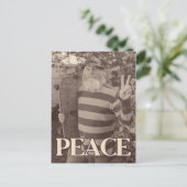 Peace Hippie Skate Postkarte (Stehend Vorderseite)