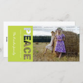 Peace Holiday Foto Card Feiertagskarte (Vorne/Hinten)