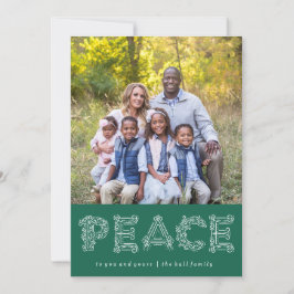 Peace Holiday Foto Card Feiertagskarte