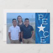 Peace Holiday Foto Collage Weihnachtskarte Einladung (Vorderseite)