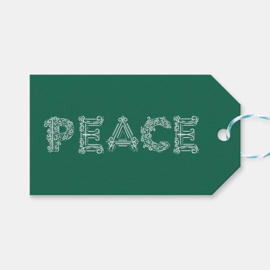 Peace Holiday-Geschenk-Tag Geschenkanhänger (Vorderseite (Horizontal))