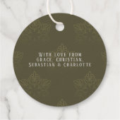 Peace Holiday Snowflake Background Personalisiert Geschenkanhänger (Rückseite)