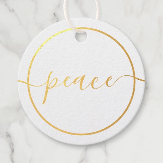 Peace Holiday Snowflake Background Personalisiert Geschenkanhänger (Vorderseite)