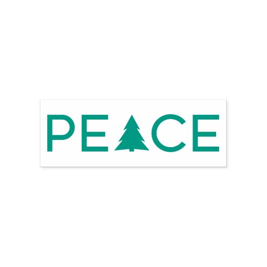 Peace Holiday Tree Moderne Typografie Permastempel (Design)