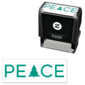 Peace Holiday Tree Moderne Typografie Permastempel (Beispiel)