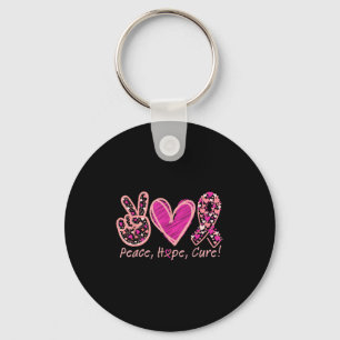 Peace Hope Cure Breast Cancer Awareness Überlebend Schlüsselanhänger