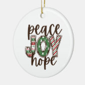 Peace Hope Joy Christmas Ornament Gift Idee (Links)