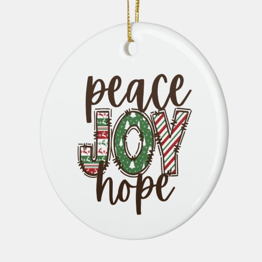 Peace Hope Joy Christmas Ornament Gift Idee (Links)