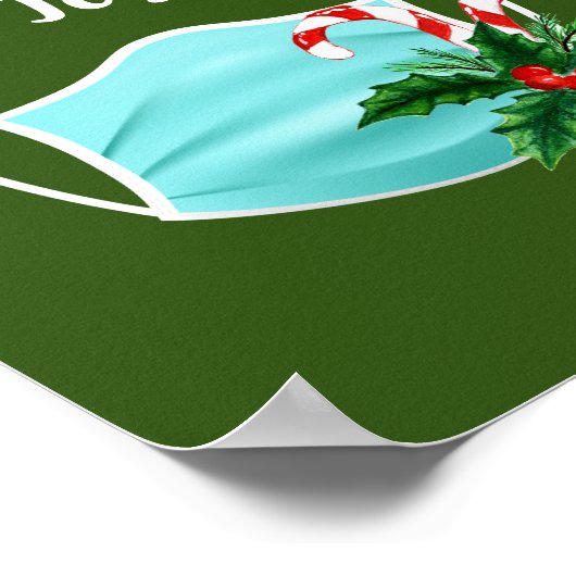 Peace Hope Joy Mask & Candy Canes Poster (Ecke)