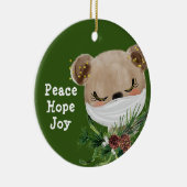 Peace Hope Joy Masked Bar Keramik Ornament (Rechts)