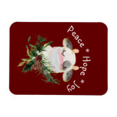 Peace Hope Joy Masked Cow Magnet (Horizontal)