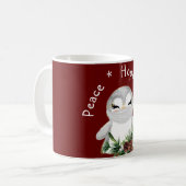Peace Hope Joy Masked Penguin Kaffeetasse (Vorderseite Links)