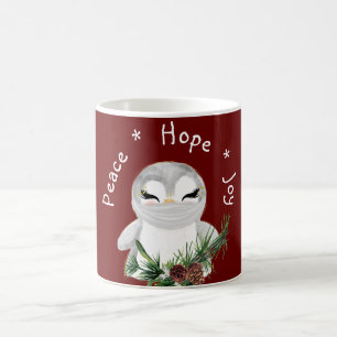 Peace Hope Joy Masked Penguin Kaffeetasse