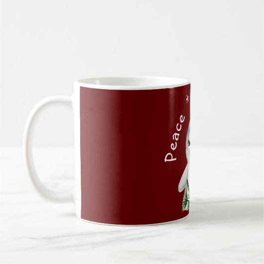 Peace Hope Joy Masked Penguin Kaffeetasse (Links)