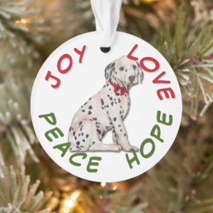 Peace Hope Liebe Dalmatiner Welpe Dog Ornament