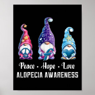 Peace Hope Liebe gewinnt Alopecia Bewusstsein Poster