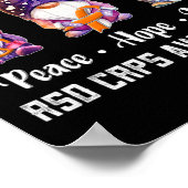 Peace Hope Liebe gewinnt RSD CRPS Bewusstsein Poster (Ecke)