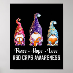 Peace Hope Liebe gewinnt RSD CRPS Bewusstsein Poster