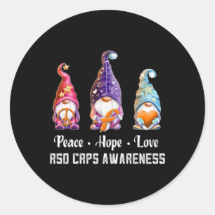 Peace Hope Liebe gewinnt RSD CRPS Bewusstsein Runder Aufkleber