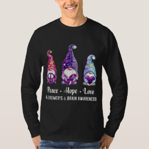 Peace Hope Liebe nennt Alzheimer und Brain Aware T-Shirt