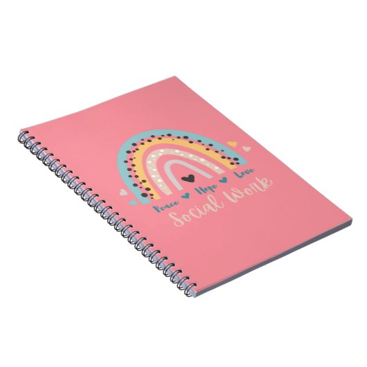 Peace Hope Liebe Social Work Notebook Notizblock (Rechte Seite)