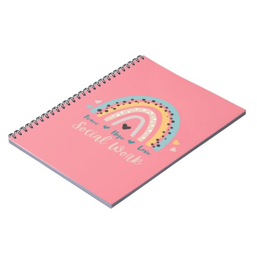 Peace Hope Liebe Social Work Notebook Notizblock (Linke Seite)