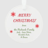 Peace Hope Weihnachtsmannmütze Golden Retriever Ornament (Rückseite)