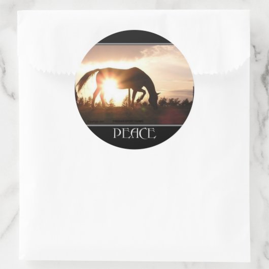 PEACE Horcker Runder Aufkleber (Tasche)