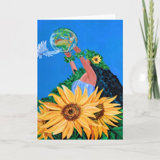 Peace Hula Goddess Card Karte (Vorderseite)
