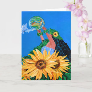 Peace Hula Goddess Card Karte