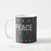 Peace I Come In Peace Couple Matching Ugly Christm Kaffeetasse (Links)