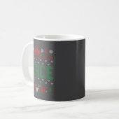 Peace I Come In Peace Couple Matching Ugly Christm Kaffeetasse (Vorderseite Links)