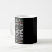 Peace I Come In Peace Couple Matching Ugly Christm Kaffeetasse (Vorderseite Links)