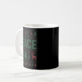 Peace I Come In Peace Couple Matching Ugly Christm Kaffeetasse (Vorderseite Links)