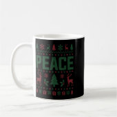 Peace I Come In Peace Couple Matching Ugly Christm Kaffeetasse (Links)