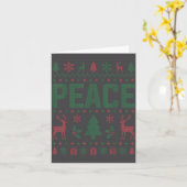 Peace I Come In Peace Couple Matching Ugly Christm Karte (Gelbe Blume)