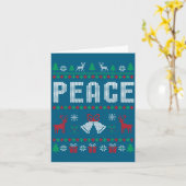 Peace I Come In Peace Couple Matching Ugly Christm Karte (Gelbe Blume)