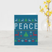 Peace I Come In Peace Couple Matching Ugly Christm Karte (Gelbe Blume)