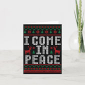 Peace I Come In Peace Couple Matching Ugly Christm Karte (Vorderseite)
