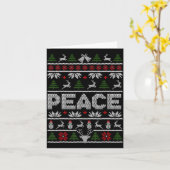 Peace I Come In Peace Couple Matching Ugly Christm Karte (Gelbe Blume)