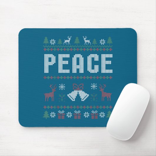 Peace I Come In Peace Couple Matching Ugly Christm Mousepad (Mit Mouse)