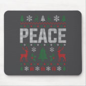 Peace I Come In Peace Couple Matching Ugly Christm Mousepad (Vorne)