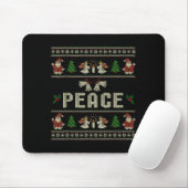 Peace I Come In Peace Couple Matching Ugly Christm Mousepad (Mit Mouse)