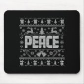 Peace I Come In Peace Couple Matching Ugly Christm Mousepad (Vorne)