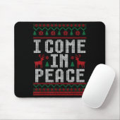 Peace I Come In Peace Couple Matching Ugly Christm Mousepad (Mit Mouse)
